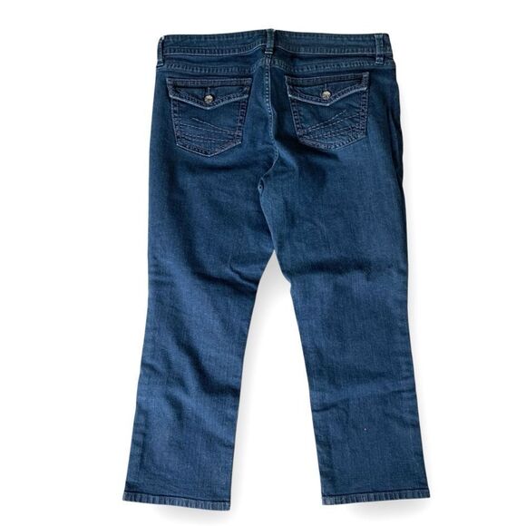 a.n.a. Cropped Jean 32/14 Flex Comfort Cotton Blend Medium Dark Wash Women's 14 - Picture 2 of 11
